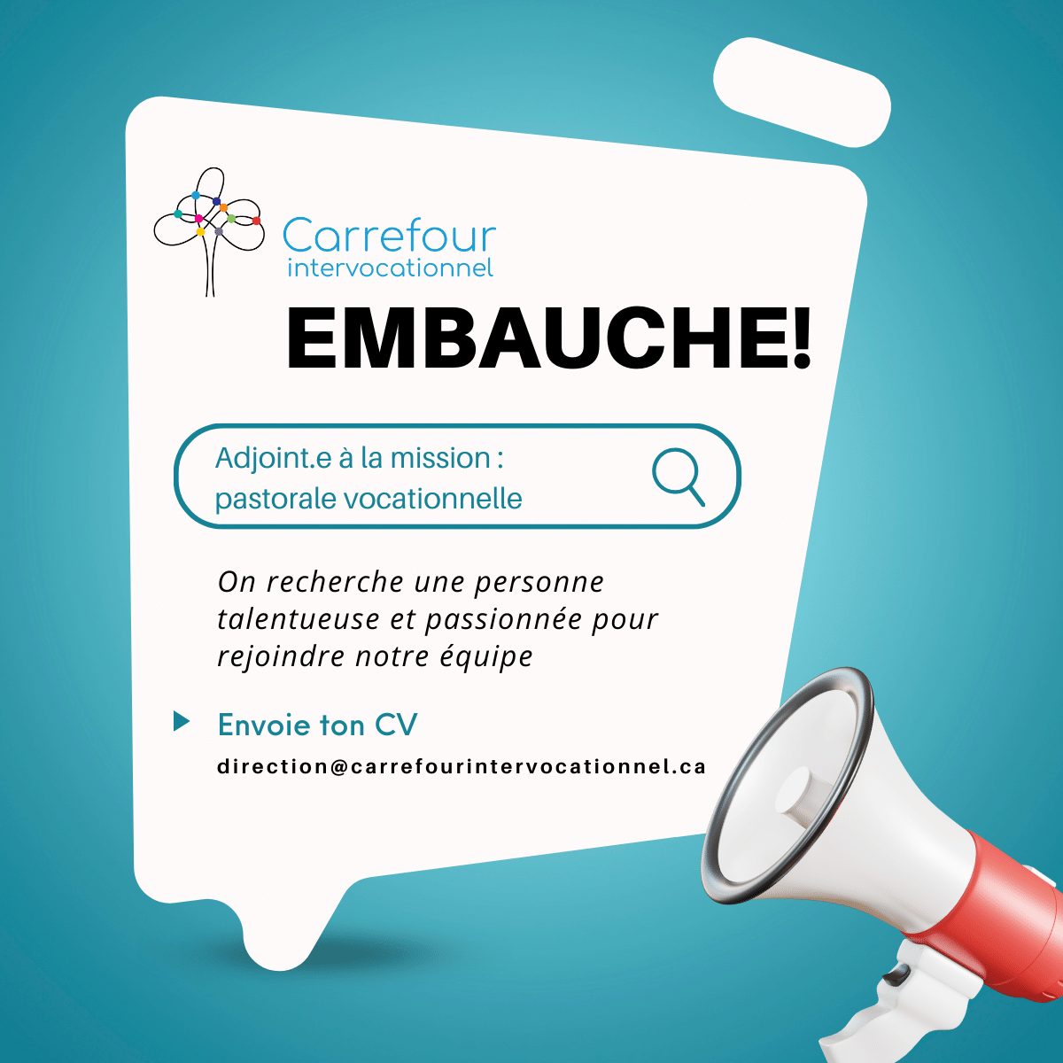 Offre d'emploi : adjoint-e à la mission - pastorale vocationnelle
