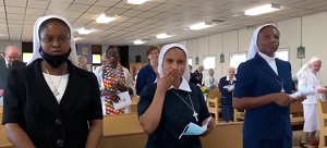 Soeurs missionnaires Notre-Dame des Anges Sr Annie Like, Sr Albertine Liemba et Sr Iranildes Da Silva ont prononcé leur voeux perpétuel à Sherbrooke 8 septembre 2021