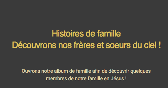 Histoires des saints et saintes de la grande famille de l'Église