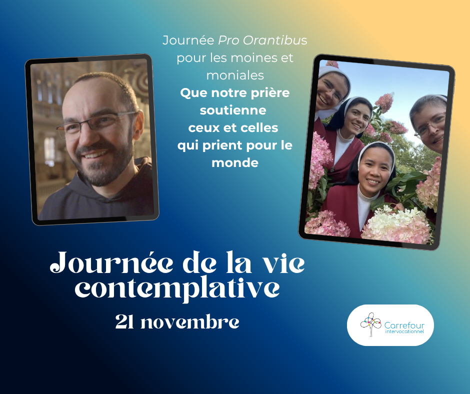 Image pour réseaux sociaux pour souligner la Journée de la vie contemplative - 21 novembre 