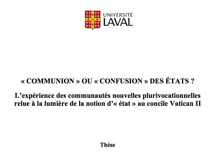 Thèse de doctorat sur les communautés nouvelles du professeur Rick Van Lier, Ph.D.