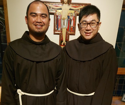 Aldin Canobas  et Hawkins Choi noviciat Franciscains septembre 2021