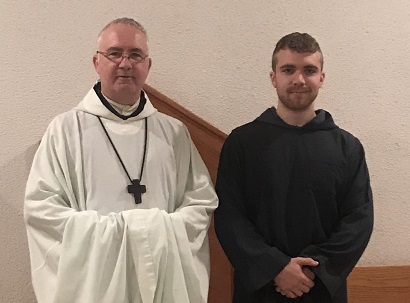 Frère Alexis entre au postulat chez les Cisterciens de l'Abbaye de Rougemont au Québec