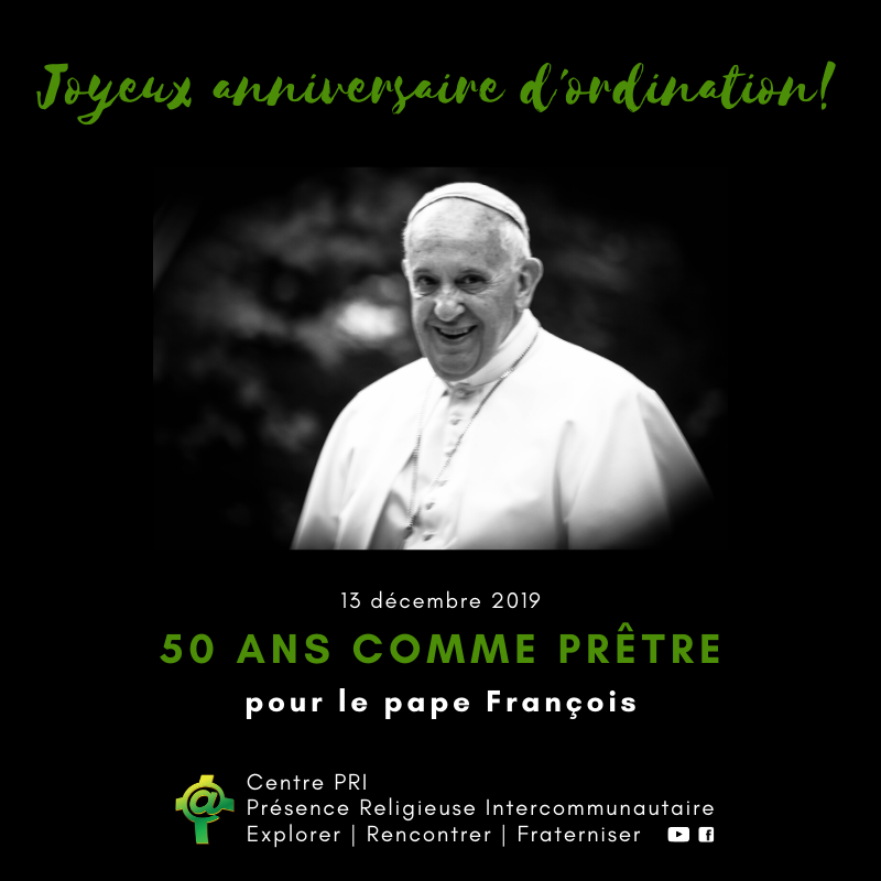 50e anniversaire d'ordination presbytérale pour le pape François